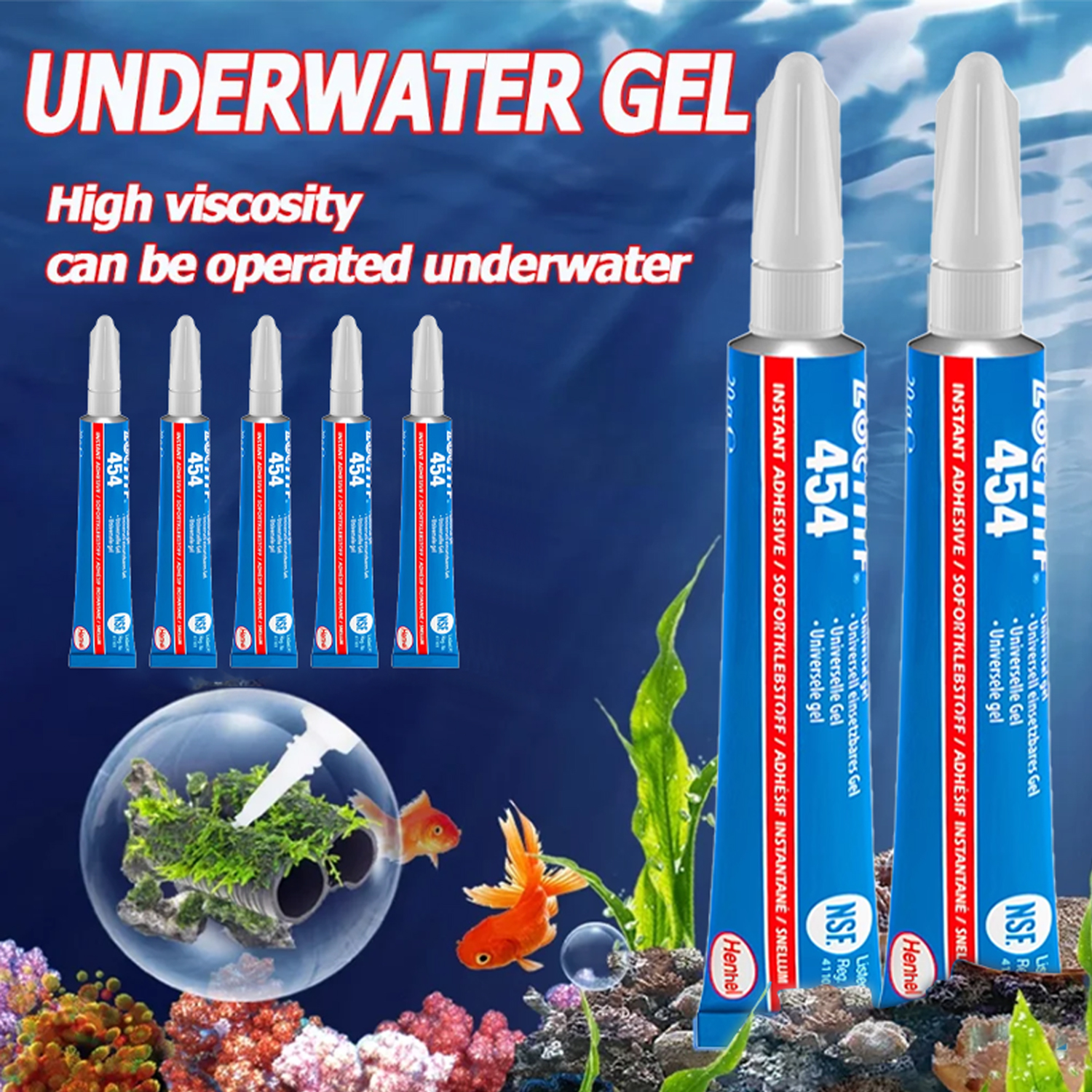 Aquarium Plant Glue Gel - 20g Fish Tank Landscaping Moss Glue