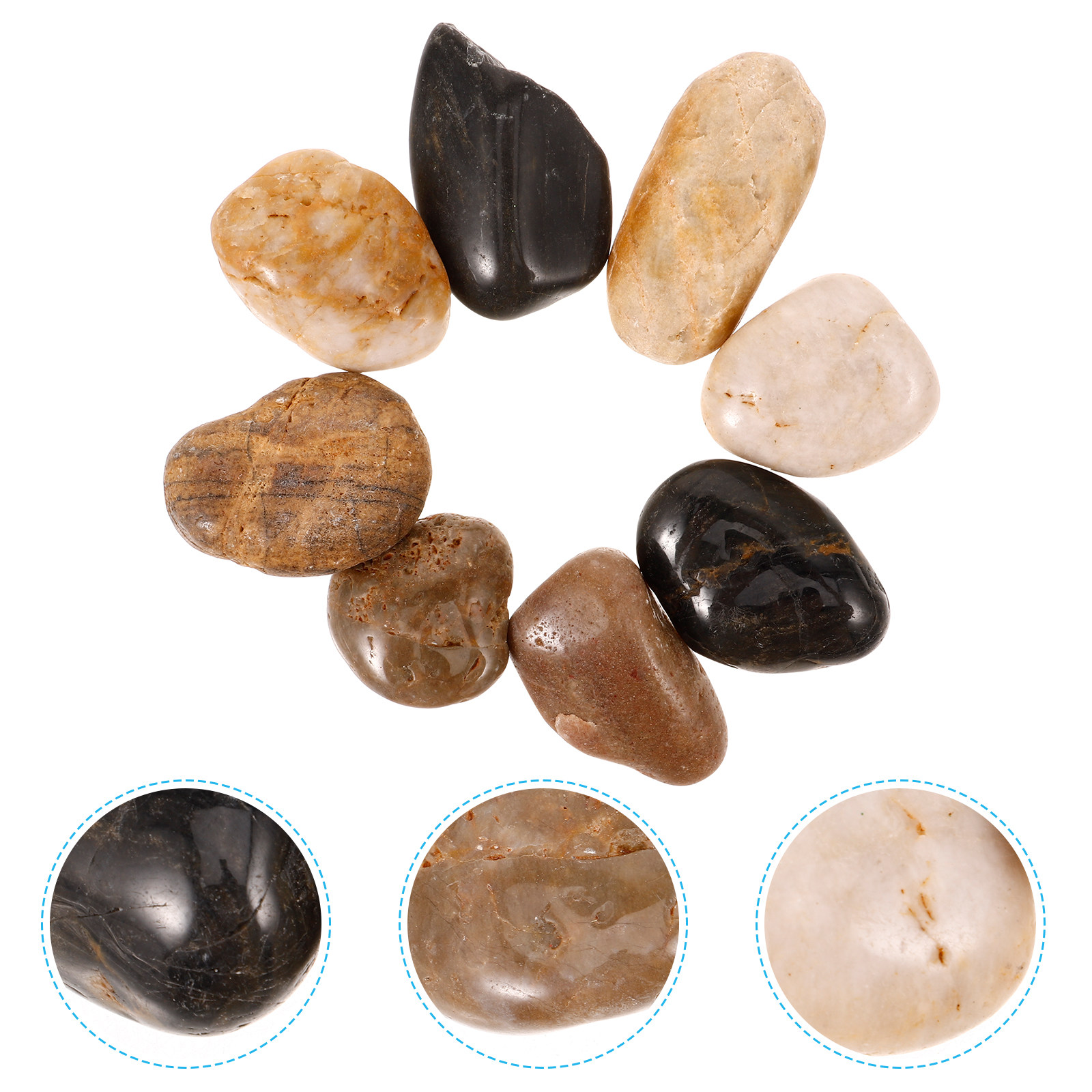 Aquarium Plant Gravel - 1Set Aquarium Pebbles Delicate Gravel 500G