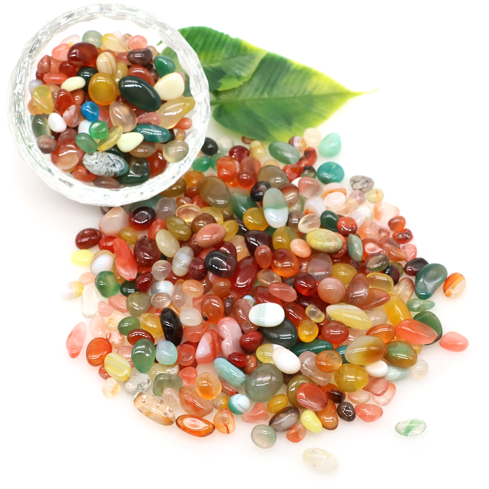 Aquarium Plant Gravel - Natural Stone Tumbled Agate Gravel Crystals