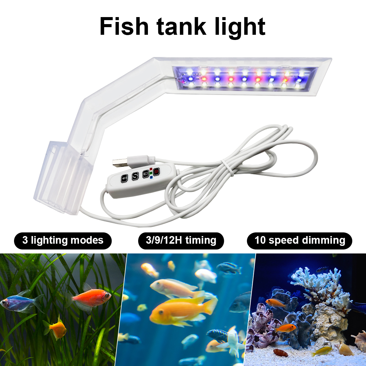 Super Slim LED Aquarium Light  - مراجعة Aquarium Plant Growing وسعره