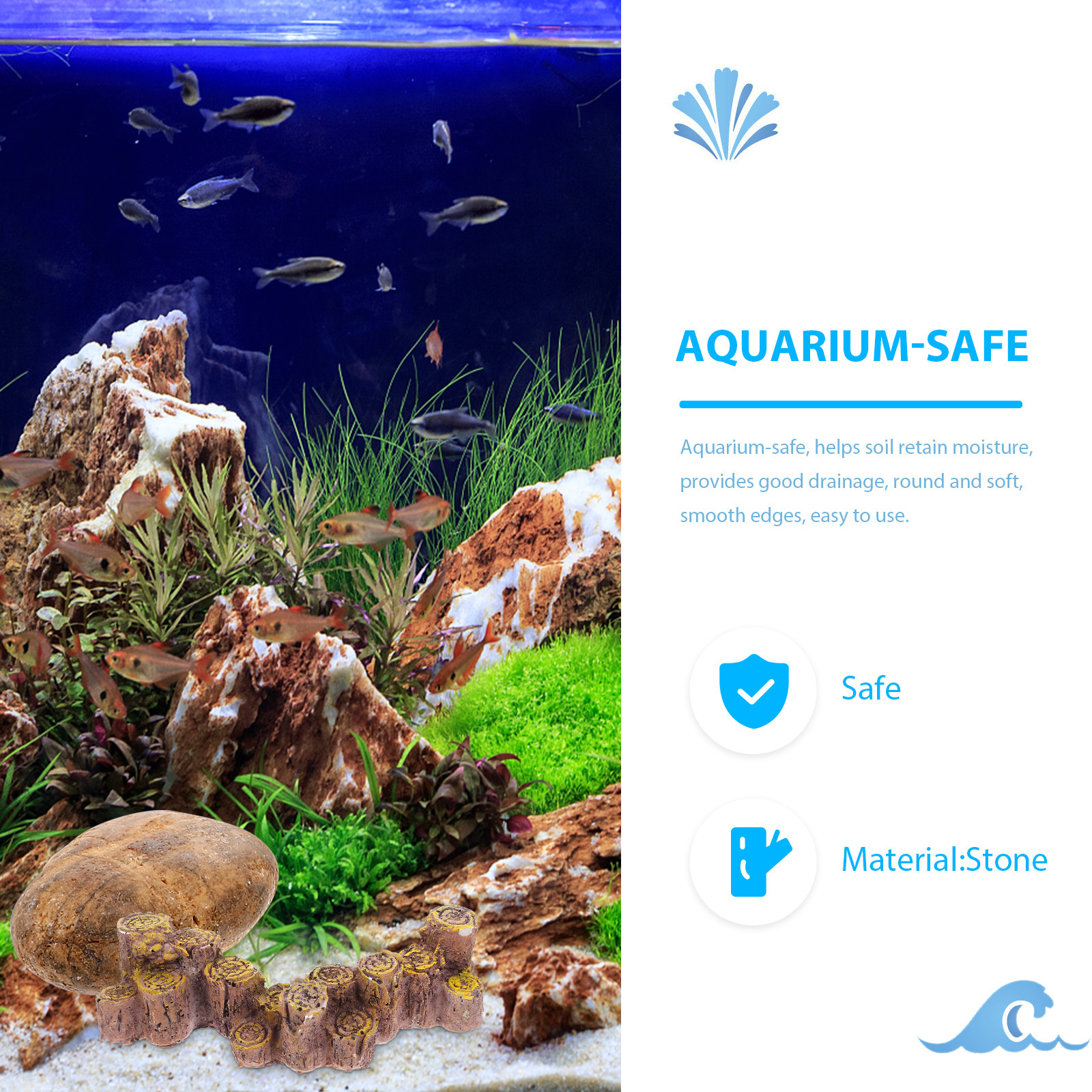 1Set Aquarium Pebbles Gravel 5 - مراجعة Aquarium Plant Gravel وسعره