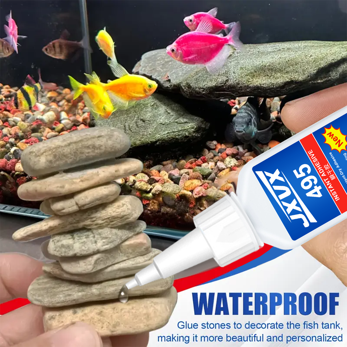 Fish Tank Multi-Purpose Thick  - مراجعة Aquarium Plant Glue Gel وسعره