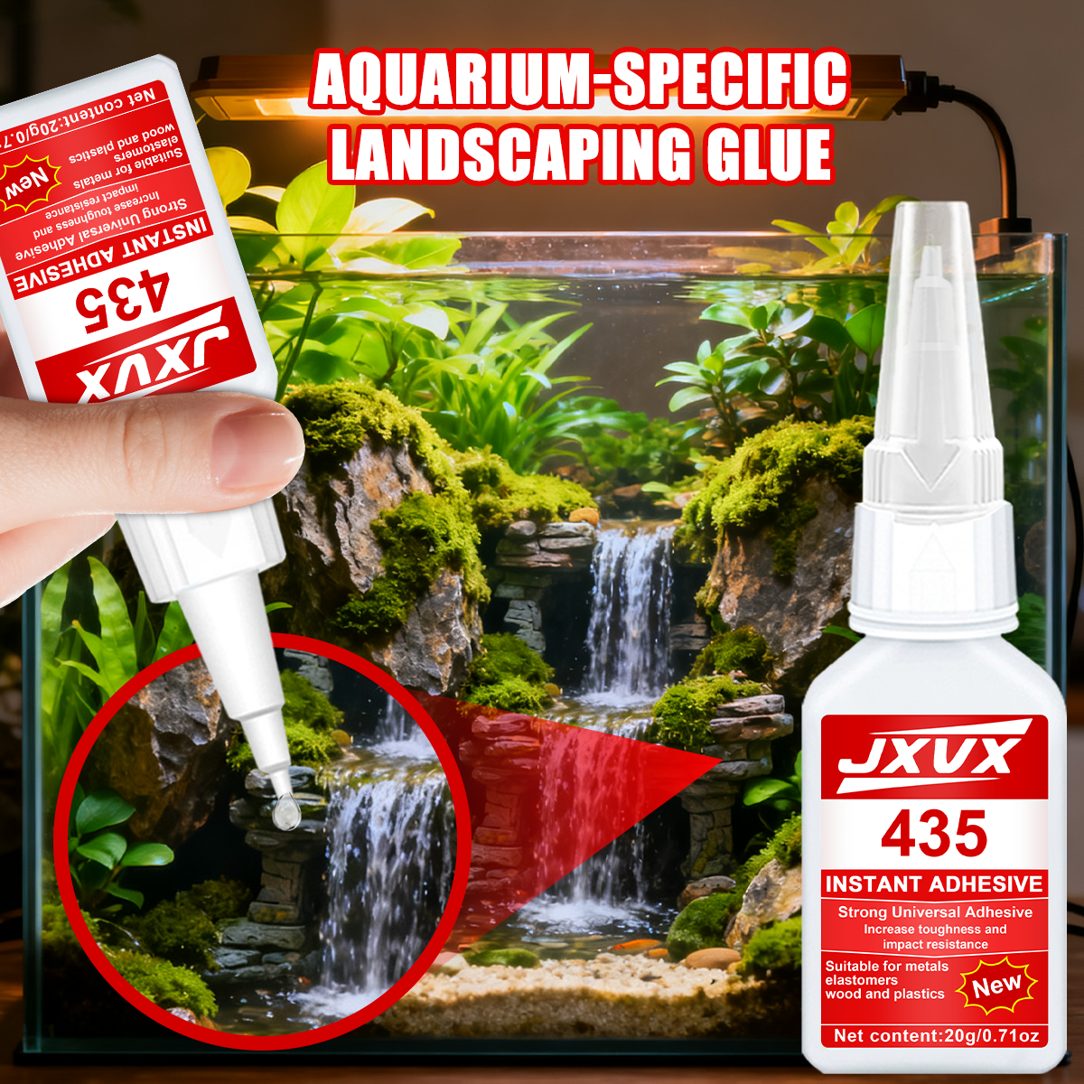 495/480 Fish Tank Aquarium Lan - مراجعة Aquarium Plant Glue وسعره