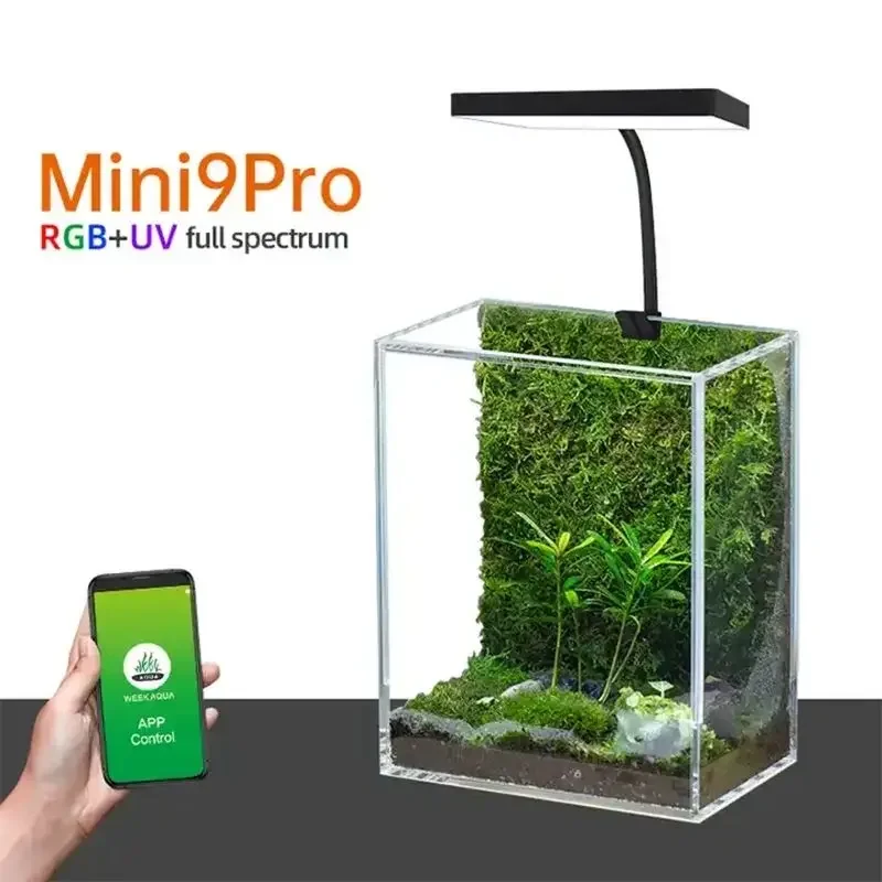 WEEK AQUA Mini 9 Pro USB Nano  - مراجعة Aquarium Plant Growing وسعره