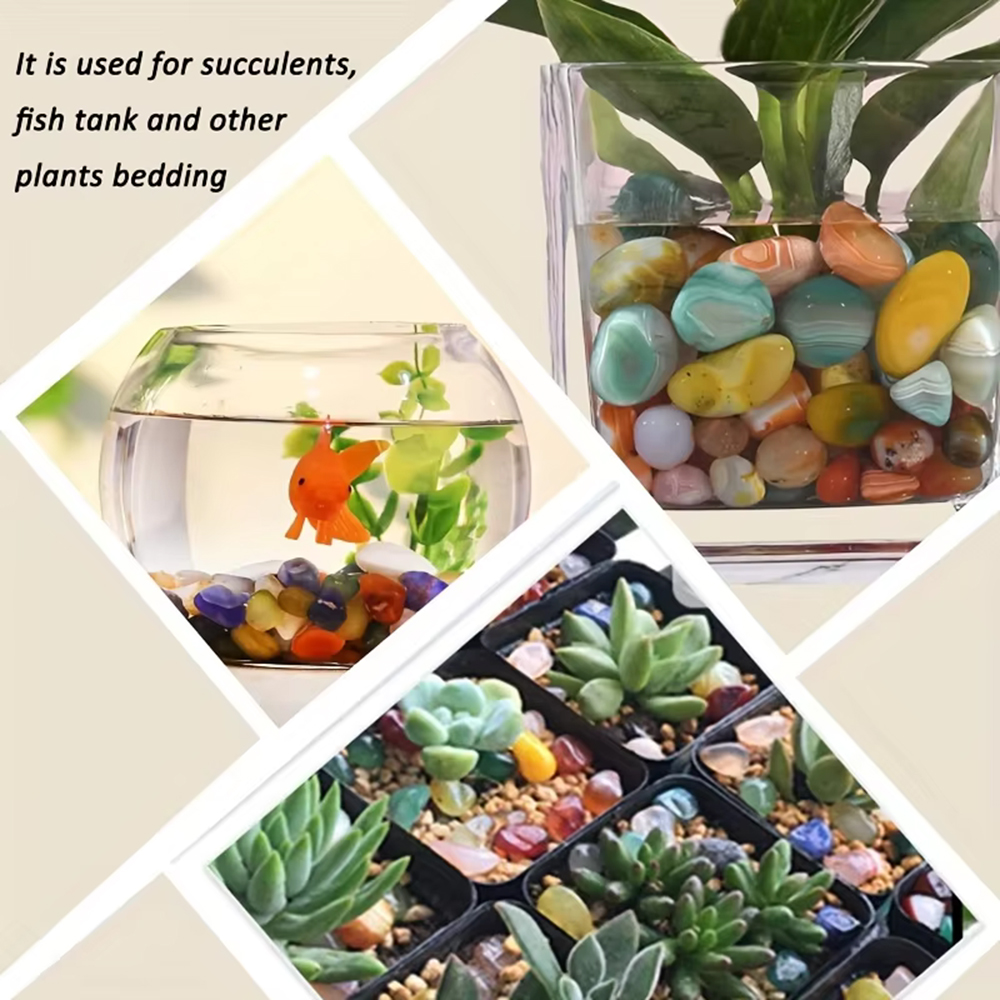 Natural Stone Tumbled Agate Gr - مراجعة Aquarium Plant Gravel وسعره