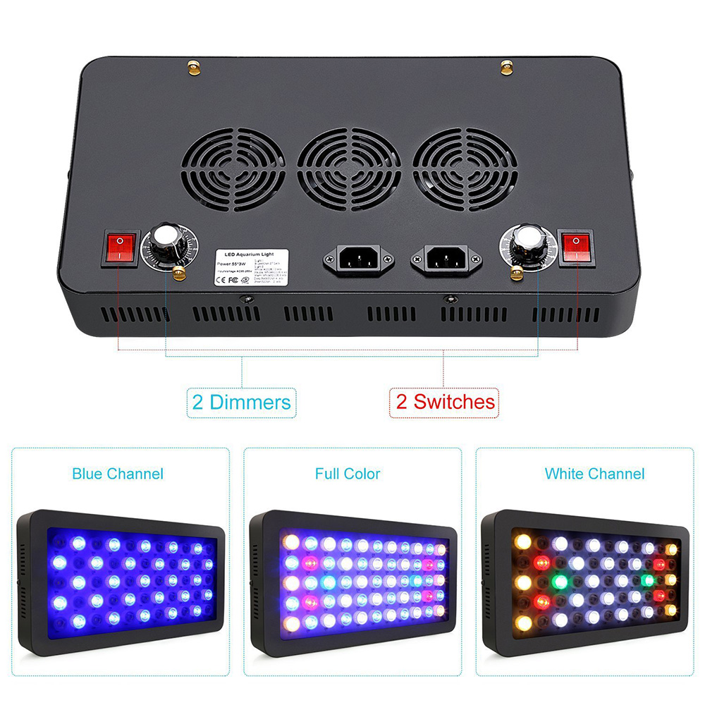 165W LED Aquariums Light Dimma - مراجعة Aquarium Plant Growing وسعره