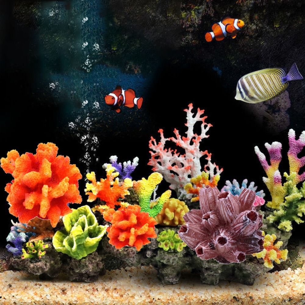Colorful 1PC Lifelike Artifici - مراجعة Aquarium Planted Substrate وسعره