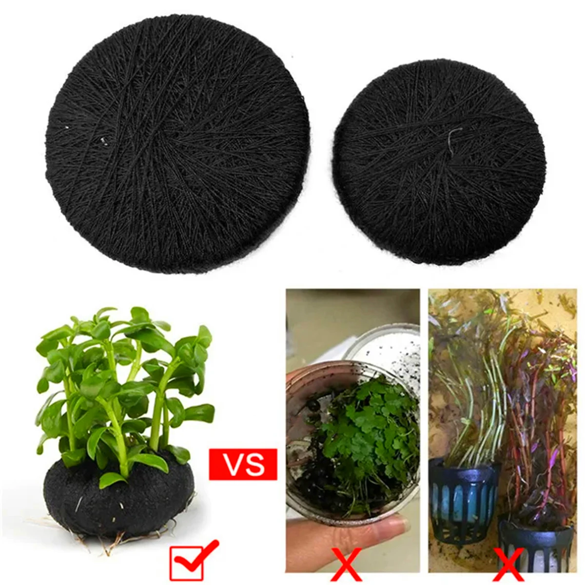 5Pcs Black Fish Tank Water Gra - مراجعة Aquarium Planted Substrate وسعره